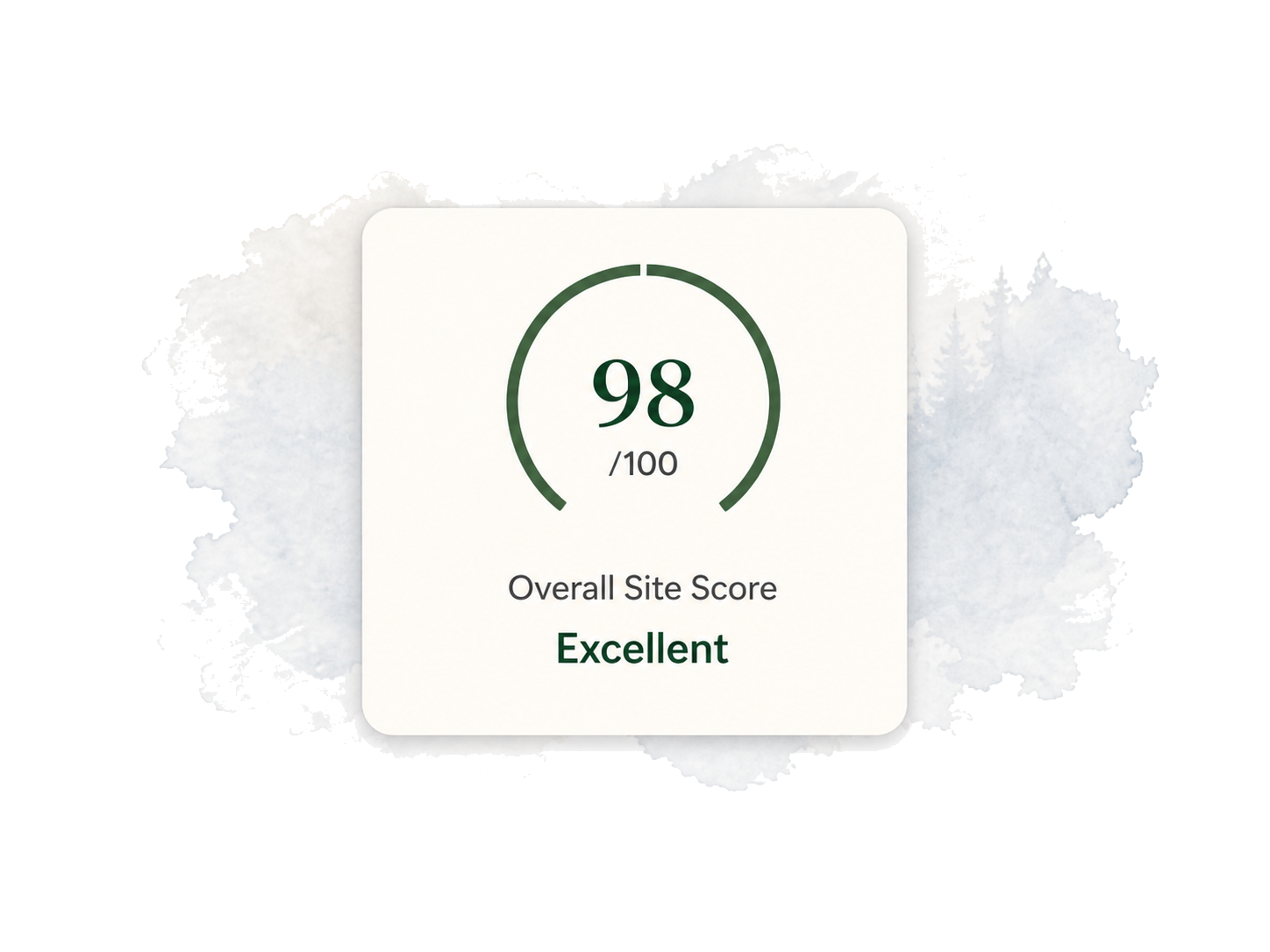 Overall site score: 98 out of 100, Excellent