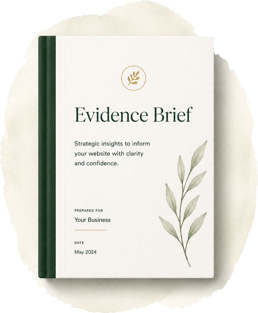 Evidence Brief cover with botanical illustration