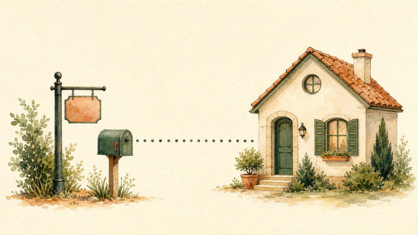 Domain vs. website — street address vs. building metaphor