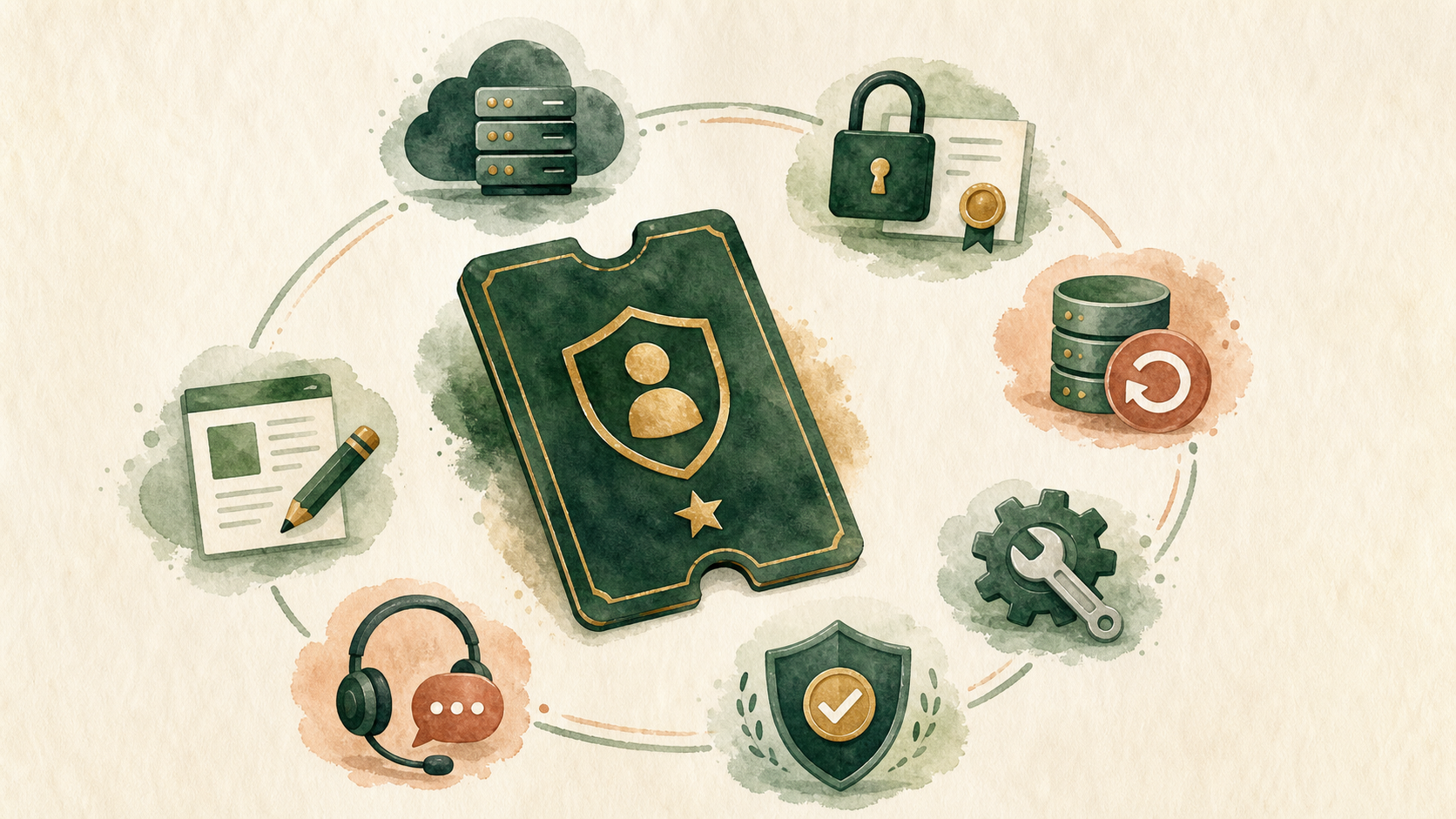 Ongoing care services included after 24 months: hosting, SSL, backups, maintenance, security, support, and content updates